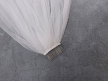 Load image into Gallery viewer, CAMILLA - two-tier layer fingertip length veil with a simple square cut edge