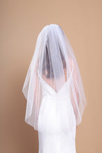 Load image into Gallery viewer, OLIVIA - Cut-Edge Hip Length Wedding Veil