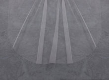 Load image into Gallery viewer, LUNA - two layer cathedral length veil with a simple edge finish