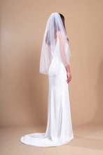 Load image into Gallery viewer, OLIVIA - Cut-Edge Hip Length Wedding Veil