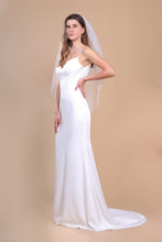 Load image into Gallery viewer, OLIVIA - Cut-Edge Hip Length Wedding Veil