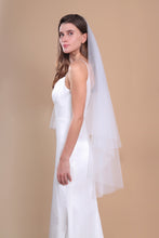 Load image into Gallery viewer, MIA - Two-tier Soft Fingertip Length Wedding Veil