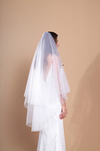 Load image into Gallery viewer, MIA - Two-tier Soft Fingertip Length Wedding Veil