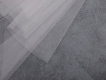 Load image into Gallery viewer, LUNA - two layer cathedral length veil with a simple edge finish