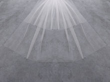 Load image into Gallery viewer, CAMILLA - two-tier layer fingertip length veil with a simple square cut edge