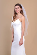 Load image into Gallery viewer, OLIVIA - Cut-Edge Hip Length Wedding Veil