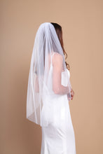Load image into Gallery viewer, OLIVIA - Cut-Edge Hip Length Wedding Veil