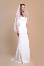 Load image into Gallery viewer, OLIVIA - Cut-Edge Hip Length Wedding Veil