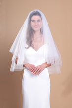Load image into Gallery viewer, SOPHIA - Double Layer Waist Length Wedding Veil