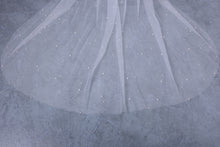 Load image into Gallery viewer, GRACE - one layer chapel length scattered pearl wedding veil
