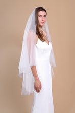 Load image into Gallery viewer, MIA - Two-tier Soft Fingertip Length Wedding Veil

