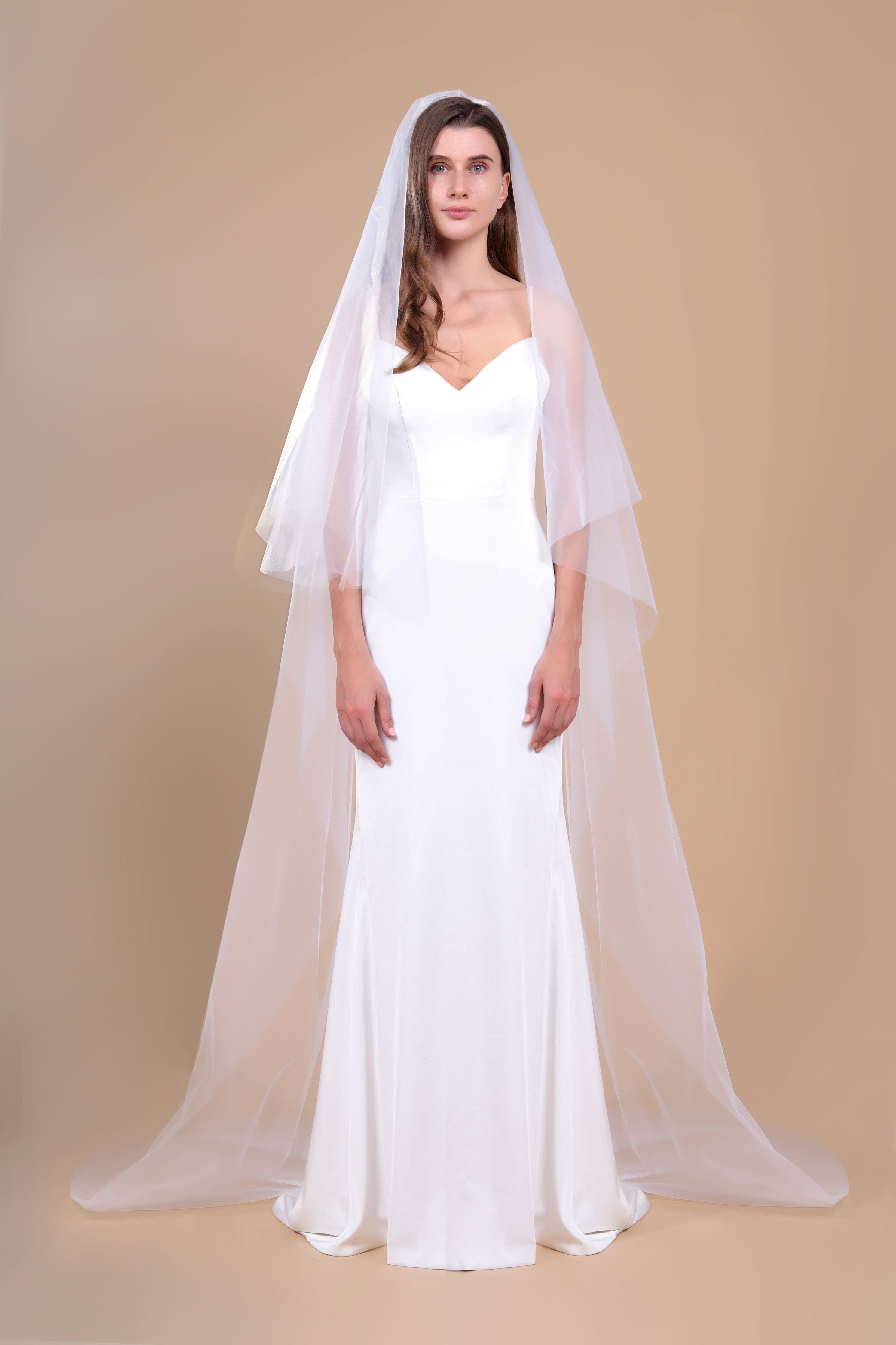 2 tier long veil sale